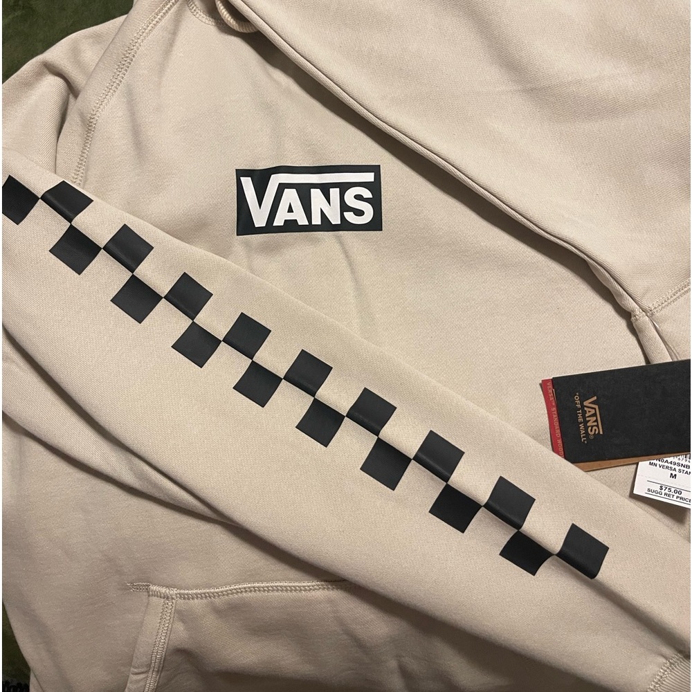 NWT Men’s Vans Brown/Tan Medium Pullover (red Vans shirt free) #vans